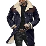 Meine Bestellungen Anzeigen 2024 Merkliste Wunschliste,Winterjacke Herren Warmer Übergangsjacke Herren Winter Herren-Jacken Fleecejacke Wildlederjacke Sweatjacke Arbeitsjacke Herren(Dark Blue,XXL)