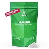 Vitabay Taurin Pulver 1Kg - Taurin 6000mg Taurin Vegan Pulver ohne Zusatzstoffe - Taurine 1000mg Taurin hochdosiert Taurin hochdosiert Aminosäure Taurin Taurine Supplement Taurine Powder