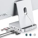 Minisopuru USB C Hub für iMac 24 Zoll 2021/2023/2024, iMac Zubehör unterstützt M.2 NVMe SSD, iMac Hub für iMac M1/M3/M4, iMac USB Adapter mit 10 Gbit/s, SD/TF, M.2 SSD (Nicht enthalten), Silber