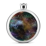 Flachmann Für Spirituosen Farbe Sternenhimmel Edelstahl Whiskeyflasche Auslaufsicher Taschenflasche Für Männer Frauen 9x9cm