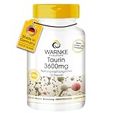 Taurin Kapseln - 3600mg Taurin pro Tagesdosis - 120 Kapseln - hochdosiert - vegan | Warnke Vitalstoffe - Deutsche Apothekenqualität