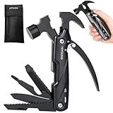 Geschenke für Männer, 12 in 1 Multifunktionstool, Multifunktionswerkzeug Hammer, Geschenke für Papa, Multitool Camping, Mit Messer, Säge, Geeignet für Camping/Reparaturen/Wandern