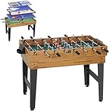 SPORTNOW 13-in-1 Multi Spieltisch Multifunktionstisch mit Tischtennis Billardtisch Tischfußball Hockey Shuffleboard Bowling Kickertisch inkl Zubehör für Spielzimmer Partys Jugendliche Erwachsene