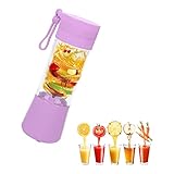Tragbarer Mixer/elektrischer Fruchtmixer/USB-Saftmixer, Personal Blender, 380mL wiederaufladbar, sechs Klingen für Zuhause/Büro/Schule/Außenbereich