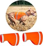 2 PCS Dog Reflective Vest for Hunting, Warnweste Orange für Hunde, Sicherheits-reflektierende Hundeweste für die Jagd - Sicherheits-Hundeweste Hält Hunde Sichtbar für Nächtliche Spaziergänge, L