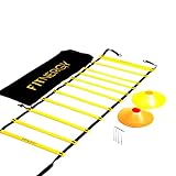 F1TNERGY Koordinationsleiter Fußball Set - Blaze Pods Fußball Trainingszubehör mit Fußball Leiter und Hütchen - Komplettes Fußball Trainingsset für Optimales Training