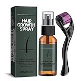 Bartwuchs set mit Titanium Derma Roller, Bartroller Kit 0.5mm, Beard Roller Bartwuchs Serum öl, Bartwuchs Roller,Beard Microneedle, Bartpflege Set Bestes Geschenk für Männer Vater