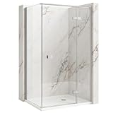 Rea Duschkabine Atlas Chrome 90X100 Left, Dicht Und Stabil + 90X100X200Cm