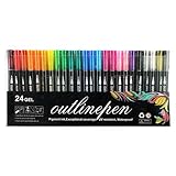 Shimmer Filzstifte - Tragbarer Doppellinien-Marker | Glitzer-Glitzer-Zeichenstifte, Doppel-Linien-Stift-Set mit Glitzer-Gel-Kontur, Glitzer-Stifte, Artis-Stifte