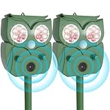 Katzenschreck Ultraschall 2 Stück, Katzenschreck für Garten, Wasserdicht IP65, zur Vertreibung von streunenden Katzen und Anderen Tieren