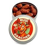 AnyCakes Rudi-Kracher – Die knackige Mandelpower für unterwegs! Gebrannte Mandeln wie vom Weihnachtsmarkt. Nervennahrung, Geschenk zur Entspannung, Spaßgeschenk, Wichteln/Wichtelgeschenk.
