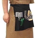 Barber Half Apron Waterproof Stylish Waist Bag, Hipster Salon Belt Men Hair Cutting Pouch, High Capacity Storage Barber Apron with Pockets