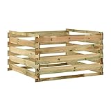 Lattenkomposter 120x120x70 cm Kiefernholz Imprägniert, Xichuzi Gartenkomposter, Schnellkomposter, Composter, Compost Bin, Komposttonne, Kompostbox, Kompostierbehälter - 316060