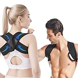 FSFLOYOM Haltungskorrektur Rücken, Rücken Geradehalter, Schultergurt Haltungskorrektur, Rückenstützgürtel, Rückenstütze, Haltungstrainer, Rückenstabilisator für Herren und Damen, Schwarz, L