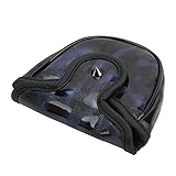 Golfschlägerabdeckung, vollständig umwickelt, robust, modisch, wasserdicht, zuverlässig, Dicker Plüsch mit magnetischen Schnallennieten für die tägliche Pflege(Silberne Nägel)