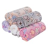 PET SPPTIES Hundedecke Kuscheldecke Hund Weiche Decken Waschbare Decke für Kleiner Grosse Hund Katze Fleecedecke, 5 x Stück Hunde Decken PS016 (60x40cm, 5PCS Mixed Pack)