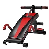 Verstellbare Sit-Up-Bank, Fitnessgerät, Krafttrainingsbank, maximale Belastbarkeit 150 kg, 6 cm dicke Rückenplatte, für Gewichtheben und Krafttraining
