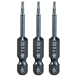 HARFINGTON T6-Torx-Schraubendreher-Bits, 6,35 mm Sechskantschaft, 5,1 cm lang, S2-Stahl, magnetisch, 6-Punkt-Schraubendreher-Bits, Industriequalität, manipulationssicher, Sternbohrer mit