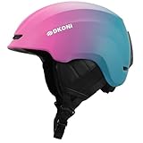 DKONI Skihelm, Snowboardhelm für Herren & Damen, Zwei-Stufen-Belüftungssystem, Schneesporthelm für Erwachsene, Jugendliche & große Kinder (Blau Lila, M: 54-58cm)