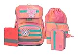 LÄSSIG Schulranzen Regenhülle Light Unique School Set 7-teilig Sunset Pink apricot