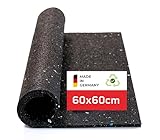 BAUHELD® Antivibrationsmatte Waschmaschine 60x60 x 0,6cm [1 Stück] - Robuste Antirutsch-Matte aus Gummigranulat [Made in Germany] - Für Waschtrockner, Subwoofer, Outdoor Teppiche, 3D-Drucker