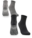 Occulto Herren Stoppersocken 2er Pack, 4er Pack (Modell: Andi) 2 Paar - Schwarz Grau 43-46