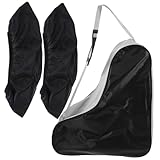Supvox 1 Satz Rollschuhtasche Und Schuhüberzug Skate-Schuhe Skateboard-Pads Riemen Schlittschuhabdeckungen Rollschuhe Damen Schlittschuhtaschen Eiswalze Skaterschuhe Roller Black Oxford