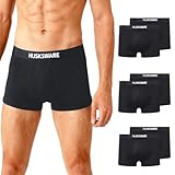 HUSKSWARE Boxershorts Herren 6er Pack, 180g Baumwolle Unterhosen Männer, Ohne Kratzenden Zettel, Atmungsaktive & Elastische Retroshorts, Klassische Herrenunterwäsche mit 3D Front