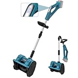 Akku Schneefräse für Makita 18V Akku, Faltbare Akku Schneeschaufel mit Bürstenloser Motor, LCD Anzeige, 33cm Arbeitsbreite, 20cm Räumhöhe, 8m Wurfweite, 45° Schneekehren (ohne Akku und Ladegerät)