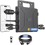 LIONSHEE Mikrowechselrichter 800W, Wechselrichter Balkonkraftwerk mit WiFi & BT, Plug & Play, 5M AC-Kabel, PV-Wechselrichter, MPPT Integrierter