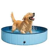 Hundepool faltbar – Robustes Planschbecken Pool für Hunde & Katzen, rutschfest mit Ablassventil, tragbar & in verschiedenen Größen erhältlich. (80 x 20 cm)