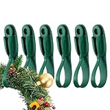 Kixolazr Geländer Girlanden Bänder | 6 Stück Silikon Klebende Aufhänger Bänder | Dekorativer Aufhänger Für Saisonale Girlanden - für Kamin Treppen Treppenhaus Wand