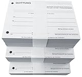 Druckerei Scharlau 3X Block Quittung - Quittungsblock für Kleinunternehmer (§19) - 2 x 50 Blatt DIN A6 - gelocht - SD -durchschreibend (22427)