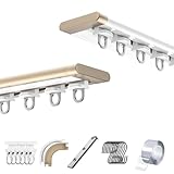 Selbstklebende Aluminium-Vorhangschienen, Deckenmontage, für einfache Privatsphäre, Trennwand, gerade Gardinenstange, Weiß, 170 cm, stilvolle Lösung