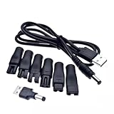 7 Stück Rasierer Ladegerät Netzkabel USB Adapter Set,Rasierer-Ladekabel-Set,5V Rasierer Ladegerät Netzkabel USB Adapter Set,USB Shaver Charger Cable,für Verschiedene Arten von Rasierern Trimmern