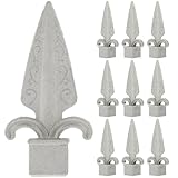MILISTEN 10 Stück Zaunspitzen aus Aluminium Garten und Rasendekoration Zaunpfosten Endstücke Witterungsbeständig Einfache Montage