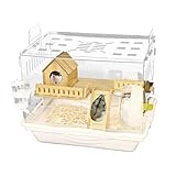 Transparenter Hamster-Habitat - Tiergehege für Rennmäuse, Mäuse und Zwerghamster | Atmungsaktiver Cage mit klarer Sicht, gemütliche Haustier-Wohnaccessoires für Familien, b