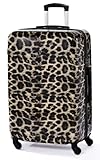 BERTOO Leopardo Reisekoffer XXL Sehr Groß ABS PC Hartschalen Koffer 4 Spinner Rollen Zahlenschloss Teleskopgriff Familienkoffer XXL - 99L, 4.3 kg
