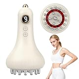 Lymphatic Drainage - Anti Cellulite, Elektrische Massagegerät Handmassagegeräte mit 9 Gängen, Handmassagegerät für Bauch und Arme, Wassereinlagerungen und Therapiegerät Gegen Lymphödeme （Weiß）