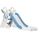AIYAPLAY Kinderrutsche, Indoor-Rutsche für Kinder, 18-36 Monate, bis 30 kg, 157L x 46,5l x 80H cm, blau