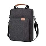 Perfeclan Laptoptasche, Umhängetasche, Verstellbarer Riemen, Tragetasche, Tagesrucksack, wasserabweisend, für Wochenendausflüge, Büro, Schule, Business, 13 to 14 Inch