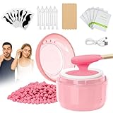 Nasenhaar Wachs, Mini Wax Nasenwachs-Set für Männer und Frauen tragbarer Nasenhaarentferner, Nase Waxing set mit Mini Wax Maschine, USB-Schnellwärmung, konstante Temperatur, Schwarz