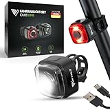 MIVELO Cube ONE Fahrradlicht Set StVZO zugelassen Fahrradbeleuchtung USB-aufladbar & 100% wasserdicht LED Fahrrad Licht vorne & hinten Rücklicht, Fahrradlampe