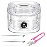 Snowtain 120 Meter Gummiband für Armbänder,0.6mm Armband Elastische Schnur Stretch Band Schmuck mit Häkelnadel und Bastelschere geliefert,Elastische Bastelschnur für Schmuckherstellung.