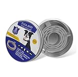 Yunova Zeckenhalsband für Hunde, 2 Stück, 62cm, Verstellbares Floh- und Zeckenschutz Halsband aus umweltfreundlichem TPR, Wasserfest, Geruchlos, Langzeitschutz für kleine & große Hunde