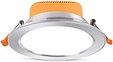 Robuste Beleuchtung, 15 W, superhell, LED, Einbauleuchte, schmal, aus Aluminium, rund, Deckenleuchte, Haus, Schrank, Flur, Deckenleuchten (Weiß (6000 K))
