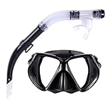 Sghtil Maske und Schnorchel Erwachsene - Schnorchelset Schwimmbrille Tauchmaske | Gehärtetes Linse, Anti-Leck & Anti-Beschlag, Panoramablick Schnorchelausrüstung für sicheres Atmen