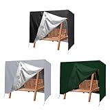 ZYNCUE Outdoor Schaukel Abdeckung 3-Sitzer für Terrassenmöbel, 220x125x170cm, 210D Oxford-Gewebe, wasserdichte Staubschutzhülle mit Reißverschluss, Kordelzug & Schnallen