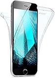 moex Double Case für iPhone 6s Plus / 6 Plus Hülle Silikon Transparent, 360 Grad Full Body Rundum-Schutz, Komplett Schutzhülle beidseitig, Handyhülle vorne und hinten - Klar