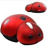 Niedliche kabellose Maus, Marienkäfer-Form, Cartoon, 2,4 GHz, schnurlos, leise, mit USB-Empfänger, Kindermäuse, Kinderspiele, 3000 dpi, tragbare optische Maus für Notebook, Laptop, PC, Desktop,